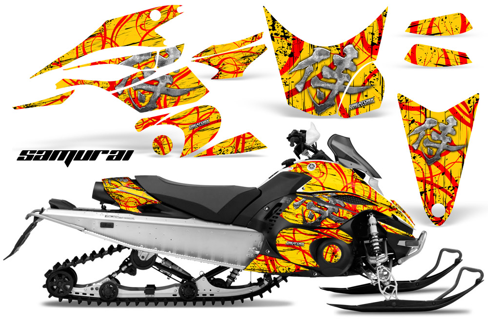 Yamaha FX Nytro 2010 Graphics Kit Samurai Red Yellow